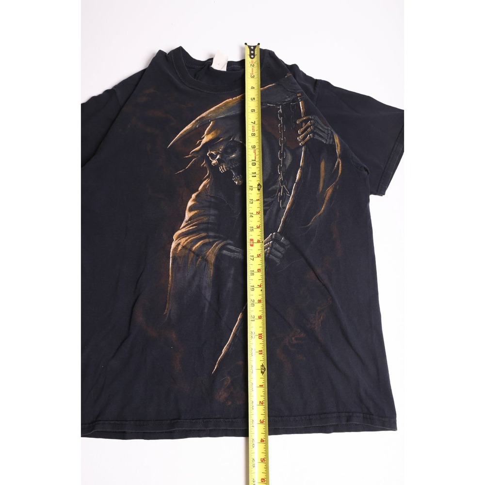 Vintage Fruit of the Loom Grim Reaper Graphic T-Shirt Black Gothic Horror XL - Picture 5 of 6